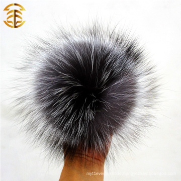 Handgefertigte hochwertige 12cm Pom Poms Flaumige Pelz Großhandel echte Fox Pelz Ball